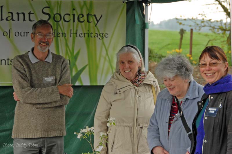 Stephen Butler, Mary Tobin, Ricky Shannon and Kirsten Walker on the IGPS stand at the Rare and Special Plant Sale at Russborough House 