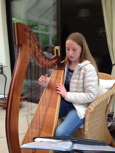 The afternoon was enhanced by the lovely harp music played by the Henry’s grand daughter. 