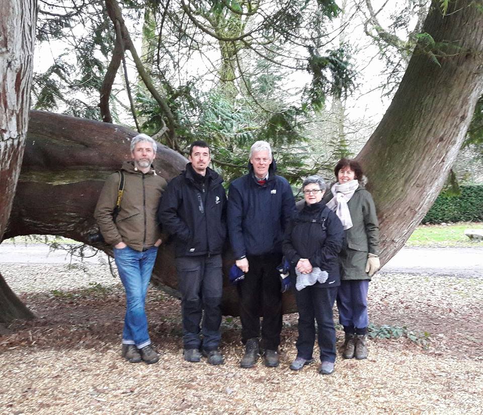 Nick Macer visiting Blarney Castle Gardens with Adam Whitbourn, Head Gardener at Blarney, Martin Edwardes, Margaret McAuliffe, Chairperson  IGPS Munster, and Janet Edwardes. 