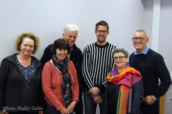 Left to right: Yvette Jones, Janet Edwardes, Martin Edwardes, Matthew Pottage, Margaret Mc Auliffe and Ted Kiely