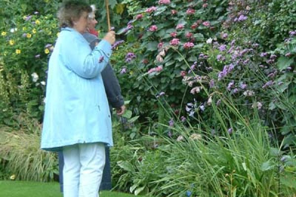 And rain never deterred the enthusiastic gardener.